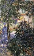 Claude Monet Blue Shadows Camille in the Garden at Argenteuil painting